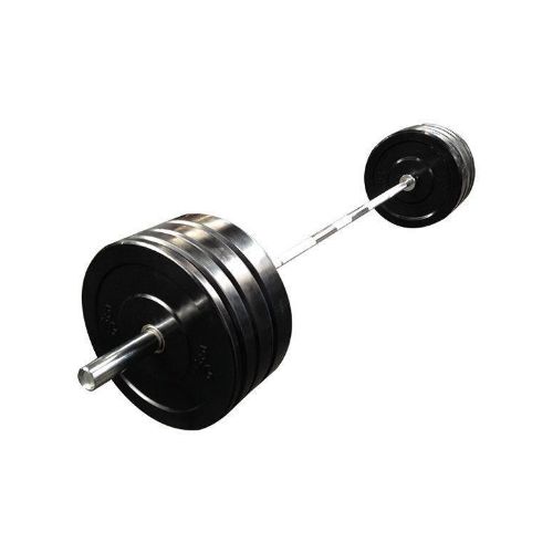 Black Bumper Weight Plates & Olympic Barbell Package