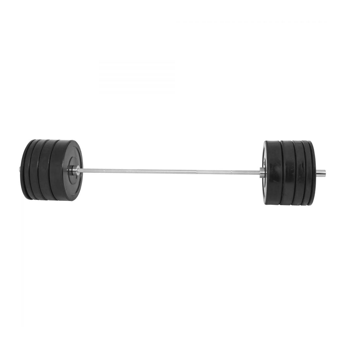 Black Bumper Weight Plates & Olympic Barbell Package