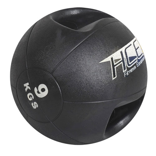 9Kg  Double Grip Handles Medicine Ball - iworkout.com.au